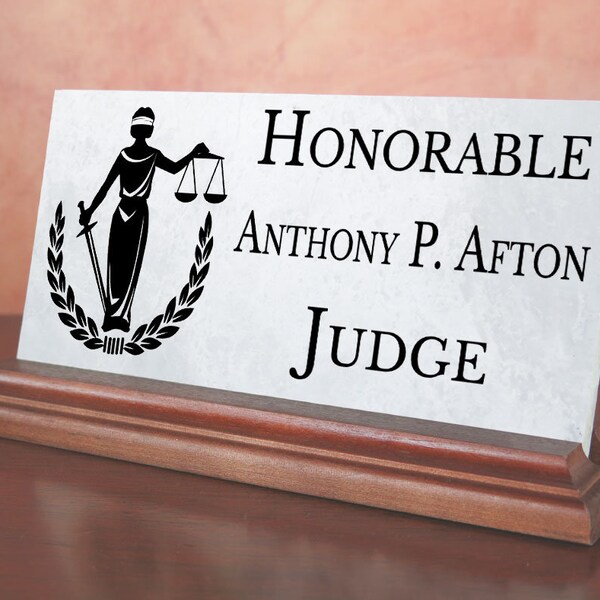 Desk Nameplate Law Etsy