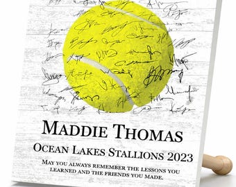 Personalized Tennis Team Award Plaque: For Coaches or Players