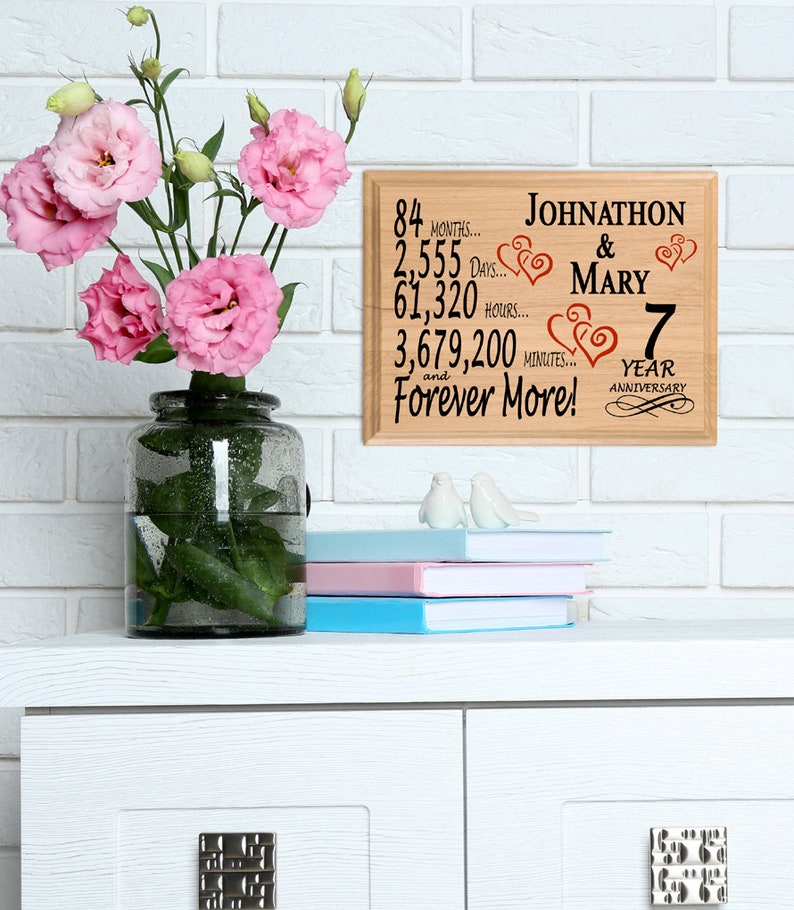 7 Year Anniversary Gift PERSONALIZED 7th Anniversary Gifts for | Etsy