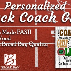 Personalized Track Coach Gift Plaque: Team Appreciation Award - Etsy