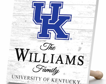 Personalized Kentucky Wildcats Family Name Sign – University of Kentucky Wood Decor