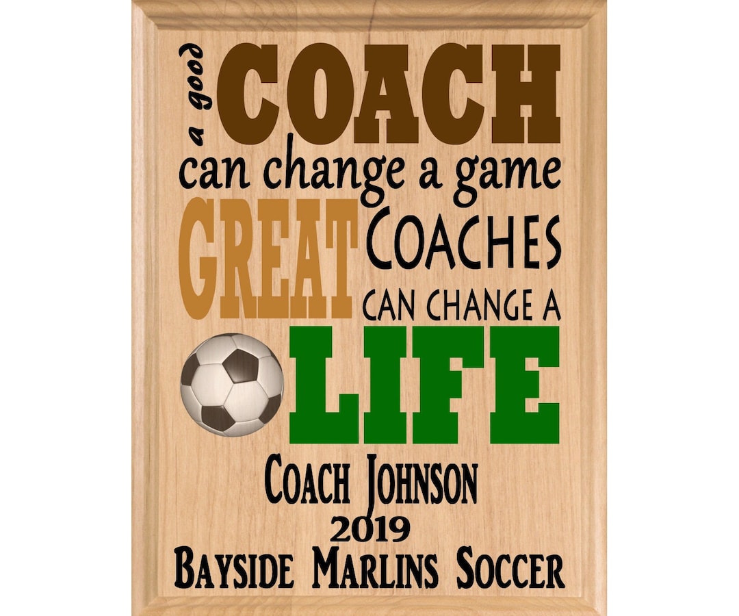 Soccer Coach Gift Custom PERSONALIZED Soccer Coaches Sign Team ...