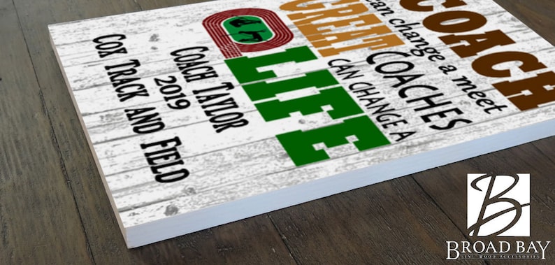 Personalized Track Coach Gift Plaque: Team Appreciation Award - Etsy