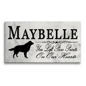 Personalized Bernese Mountain Dog Memorial Stone: Marble Pet Loss Gift