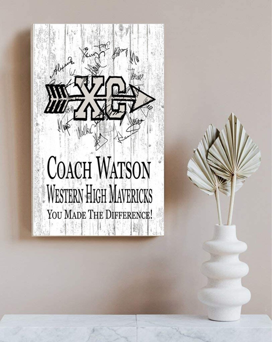 Custom Cross Country Coach Gift Plaque Personalized Signable by Team ...