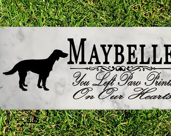 English Setter Memorial Stone PERSONALIZED Dog Garden Marker Headstone for Outdoors or Indoors Custom Pet Loss Gift