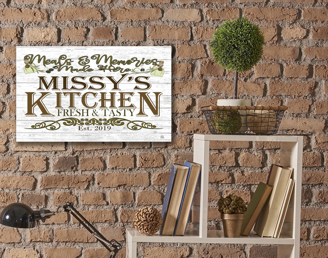 Custom Kitchen Wall Art PERSONALIZED Rustic Farmhouse Style Etsy