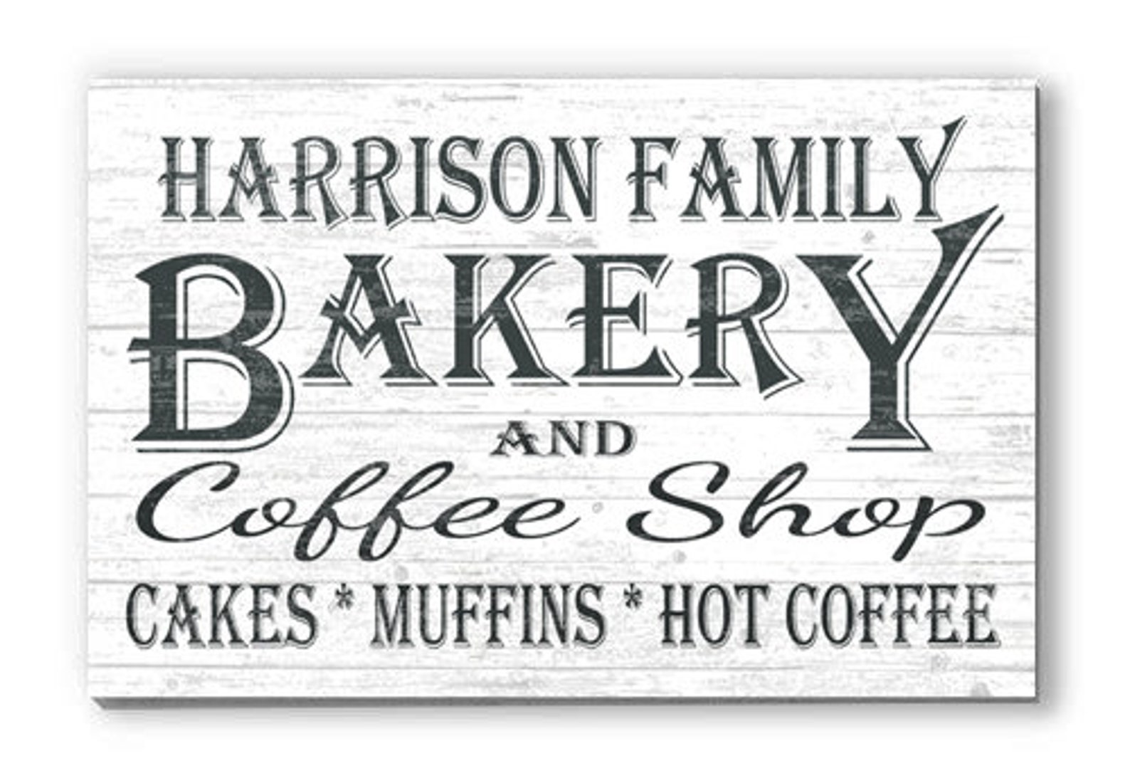 Personalized Bakery and Coffee Shop Sign Home & Kitchen Decor Etsy