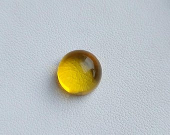 AAA 11.5mm Natural Amber Cabochon – 3.60cts Round Amber Gemstone – Amber Loose Stone for Jewelry Making