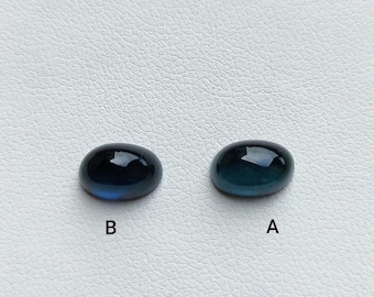 AAA 9×6mm Natural Blue Tourmaline Cabochon – Oval Cut Rare Tourmaline – Loose Blue Gemstone for Jewelry Making