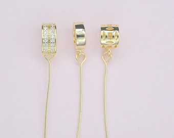 18K gold connector zircon accessories jewelry connector DIY bracelet necklace