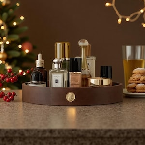 Rotating Solid Wood Makeup Organizer · Vanity Storage Tray · Skincare Perfume Box · Lipstick Holder · Desktop Beauty Stand