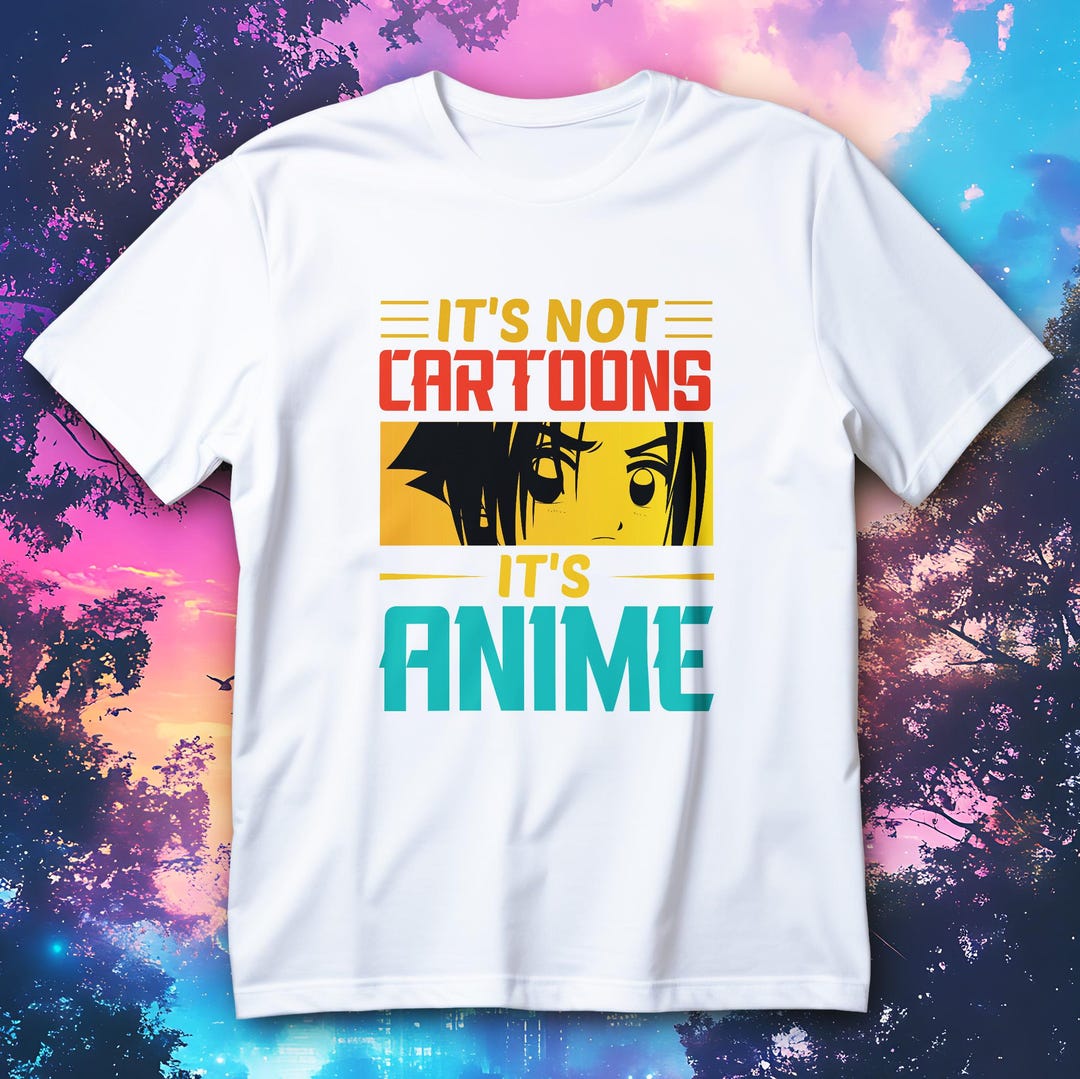 Not Cartoon It's Not Cartoons It's Anime Shirt - Manga Eyes Panel Graphic T-shirt ...