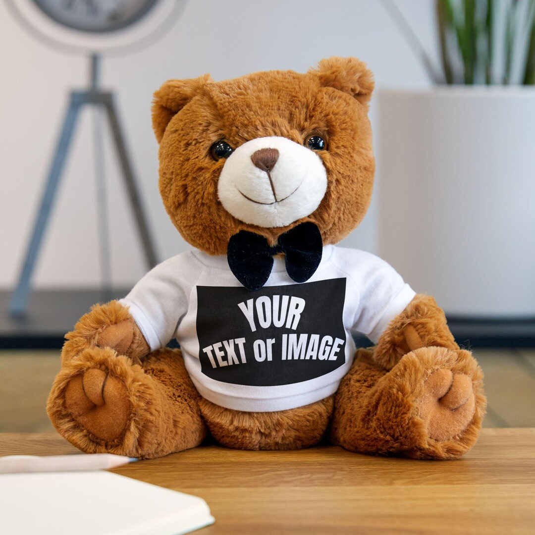 Personalized Teddy Bear With Custom T-shirt – Valentine’s Day Plush ...