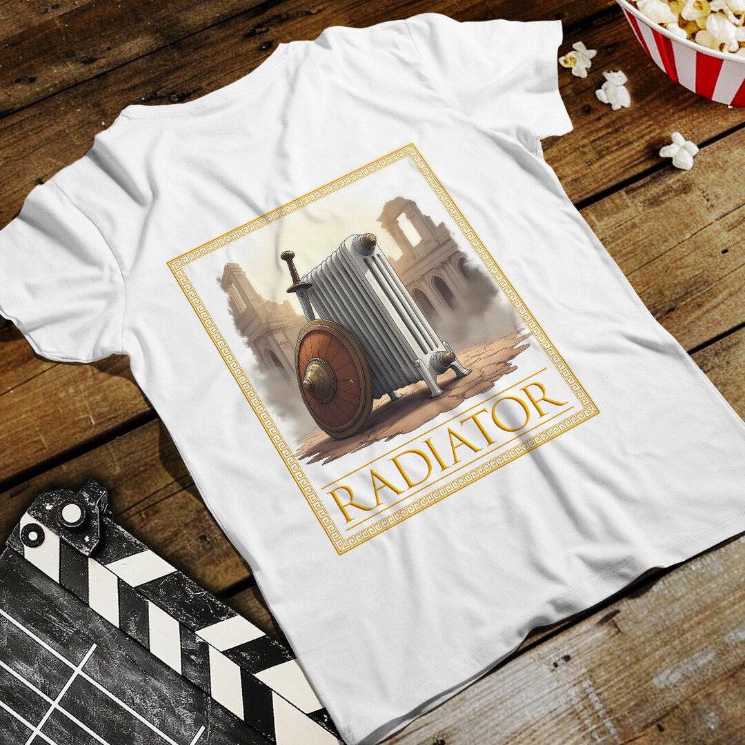 Radiator T-shirt – Funny Gladiator Parody Shirt for Winter Comfort ...
