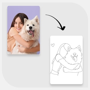 Custom Pet Outline Drawing ,Personalized Pet Tattoo Design, Dog or Cat Line Art for Tattoo, Minimalist Pet Portrait Sketch INSTANT DOWNLOAD
