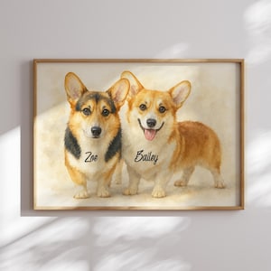 Custom Pet Portraits Using Pet Photo Personalized Digital Dog Portraits Cat Portraits Custom Dog Portraits Custom Pet Art Pet Drawing Poster