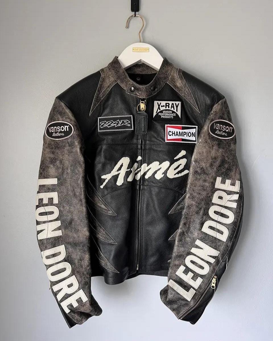 ジャケット・アウター Aime Leon Dore Caferacer leatherjacket M Café