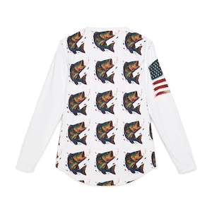 Colorful Fish UV Protection Long Sleeve Shirt, Men&#39;s Fishing Shirt, Outdoor UV Shirt, Summer Sun Shirt, Beachwear, Gift for Fishermen