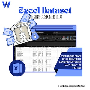 REAL BANKING DATA, Beginner Excel Dataset, Downloadable Spreadsheet For Practice, Assessment, School Inquiry, Technology, Mathematics
