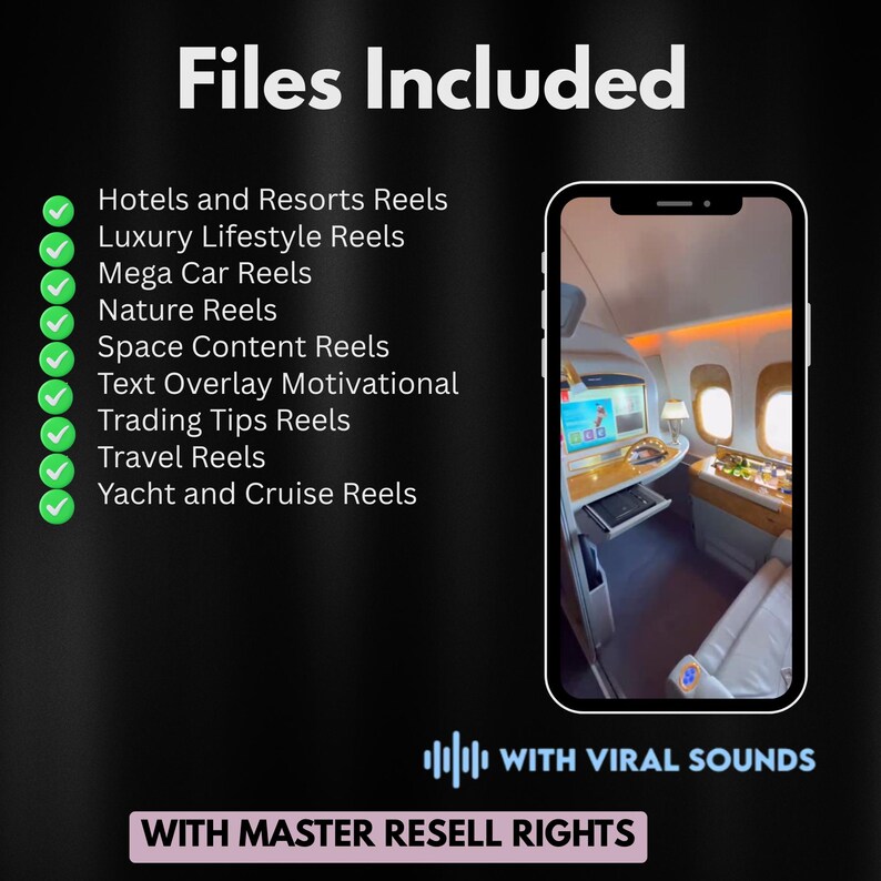 Luxury reels included on different niches