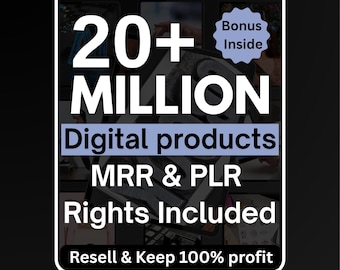 20 Millionen + ultimative PLR MRR Bundle ideal für passives Einkommen, Plr Mrr Digital Produkte, Master Resell Rechte, alle unsere PLR Digital Produkte