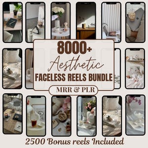 8000+ Aesthetic Faceless Video Reels + Story | MRR & PLR Resell | Affiliate Marketing, Social Media Mrr DFY Instagram Faceless Content