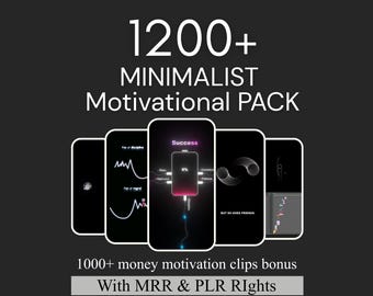 1200+ motiverende gezichtsloze rollen | Geanimeerde videocontent | MRR/PLR | Digitale download | Instagram-rollen, TikTok en shorts