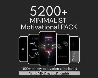 5200+ Motivational Reels Video Bundle, PLR MRR, Viral Inspirational Videos, TikTok, Instagram YouTube, Digital Marketing, Minimal Reels
