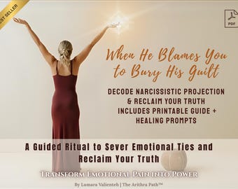 When He Blames You — Printable Narcissistic Projection Guide & Journal