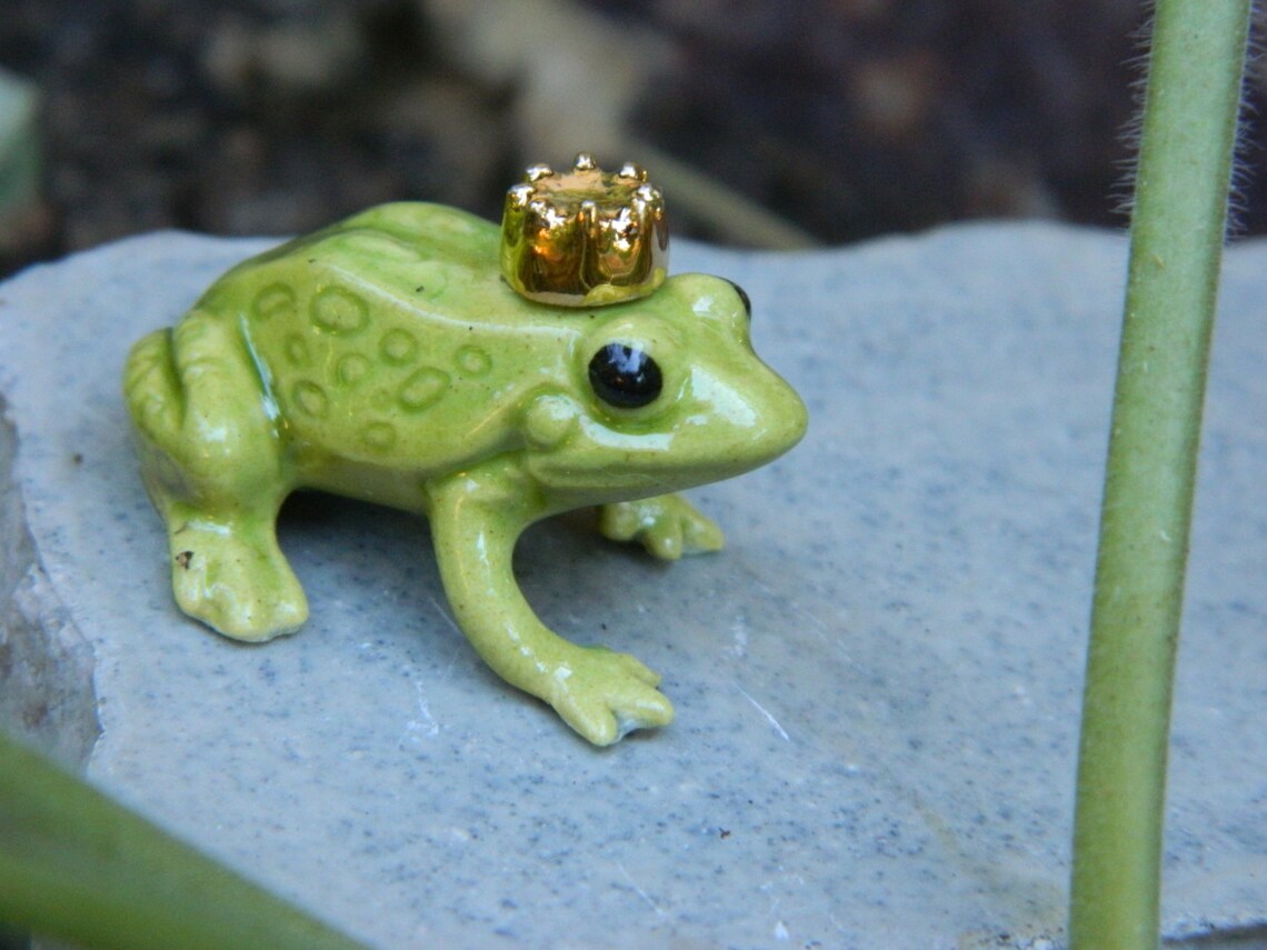 Fairy Garden Frog Miniature fairy Frog Ceramic frog Frog Etsy