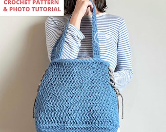 Regatta Bag Crochet Pattern with Photo Tutorial: Easy, Beach, Summer, Tote, Market, Downloadable PDF