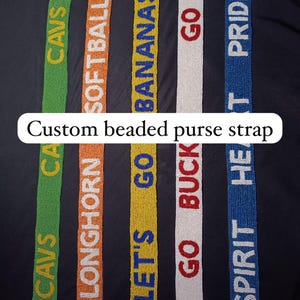 Custom Beaded Purse Strap Handmade Personalized Bag Strap for Women GameDay Concert Graduation Gift Strap Beaded Gift for mom Free shipping