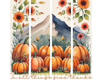 Give Thanks PNG: Christian Pumpkin Fall Shirt Design (Digital Download
