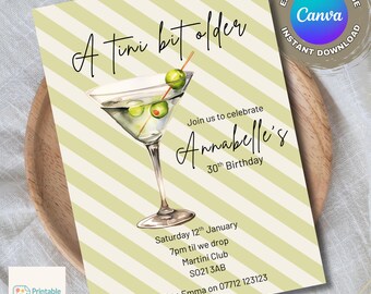 Invitación de cumpleaños para Tini Bit, plantilla de invitación de Canva, descarga digital