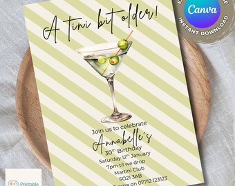 Invitación de cumpleaños para Tini Bit, plantilla de invitación de Canva, descarga digital