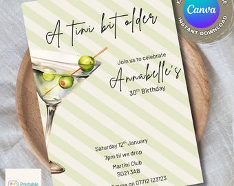 Invitación de cumpleaños para Tini Bit, plantilla de invitación de Canva, descarga digital