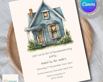 Housewarming Invite | Housewarming party Invitation Template | Editable House Party Invite