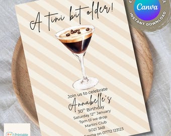 Invitación de cumpleaños para Tini Bit, plantilla de invitación de Canva, descarga digital