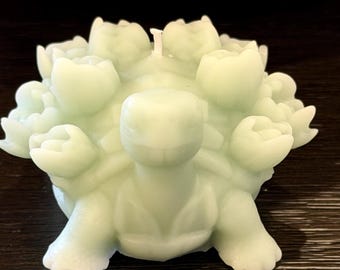 Soy Wax Turtle Candle - Flower Shell, Made to Order