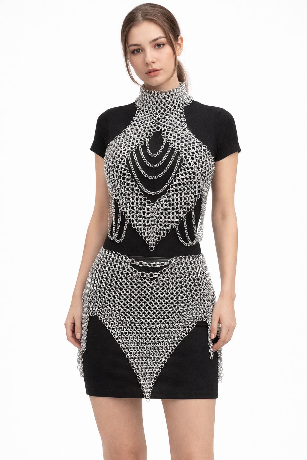 knee length dresses for ladies Metal Mesh Slip Dress main image 0
