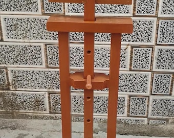Handcrafted Wooden Helmet Stand, Medieval Armor Display