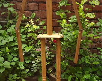 Adjustable Wooden Armor Display Stand – 4.5ft Mannequin for Medieval, LARP & Costume Display