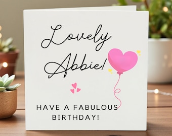 Friend Birthday Card, Happy Birthday Card For Her, Birthday Cards For Women, Simple Birthday Card, Card For Girl, Women Birthday Cards 6x6
