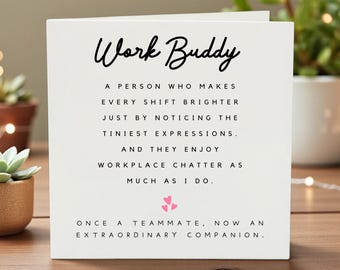 Work Bestie Card, Work Bestie Birthday Card, Leaving Card, Leaving Gift Work Colleague, Work Bestie Gift, Colleague Gift, Co Worker 6x6