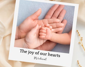 Personalized Photo Keepsake Card: Newborn Gift, Baby Announcement