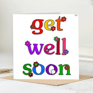 GET WELL SOON Karte - Lustige Karte, Genesungskarte - Freundschaftskarte - Lustige Karte - personalisierte Karte