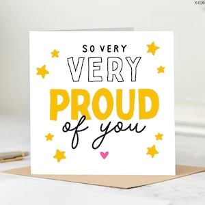 SO VERY Very Proud of you Card-Univesity card-Personalised Card, Good Luck Card