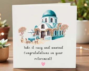 Happy Retirement Card, Time to Unwind Retirement Card, Floral Door Retirement Card, Peaceful Retirement Gift, Congratulations on Retirement