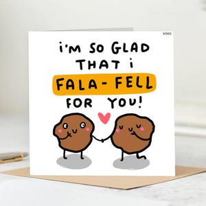 I&#39;m So Glad That I Fala-fell For You Card - Funny Card, Love Card, Anniversary Card, Birthday Card